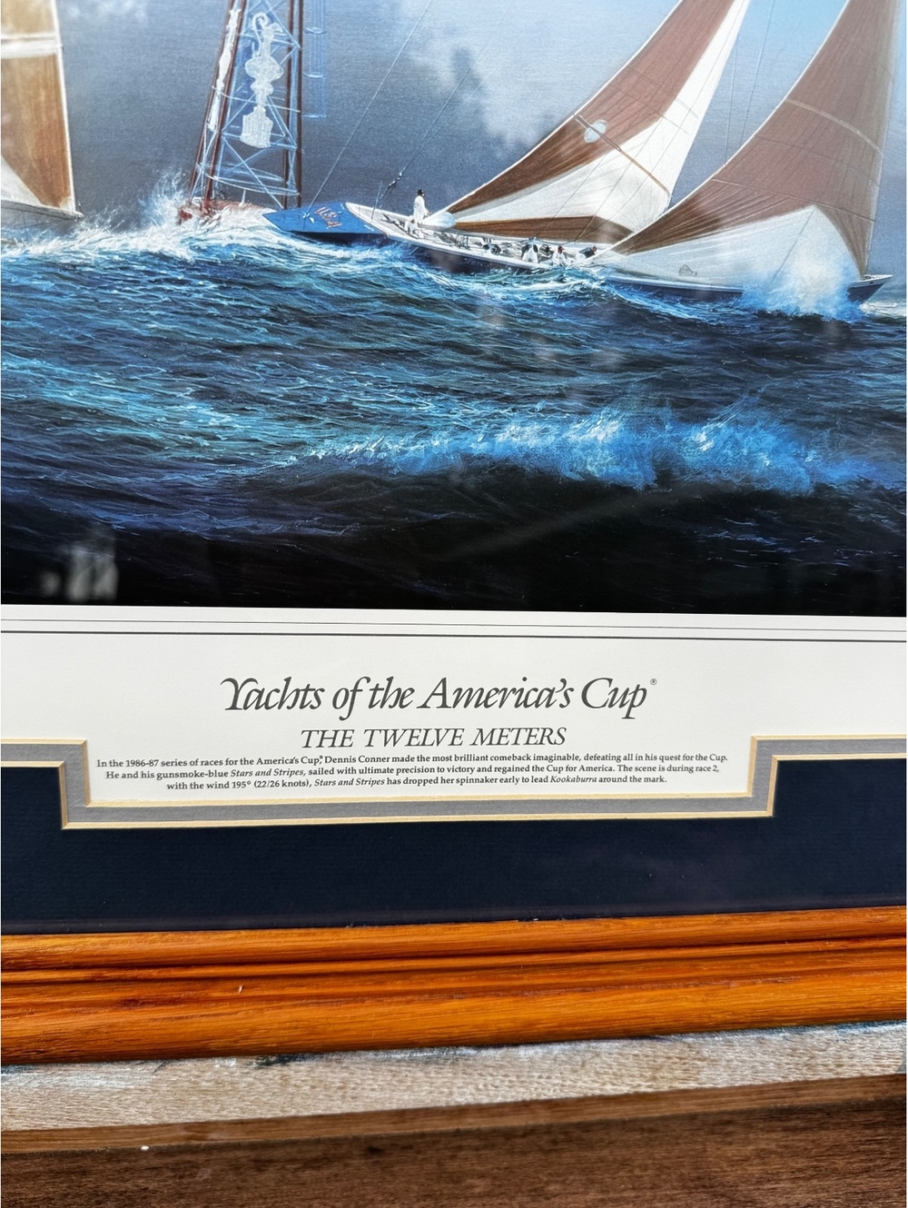 Vintage Yachts Of The America’s Cup Framed Special Edition Sailing Art 30.5x24.5 - Picture 4 of 11